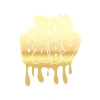 80s Baby Araba Sticker 17x17 Cm Gold