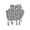 80s Baby Araba Sticker 17x17 Cm Gri