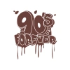 90s Forever Araba Sticker 17x17 Cm Kahverengi