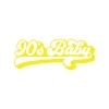 90s Baby Araba Sticker 17x17 Cm Sarı