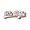 90s Baby Araba Sticker 17x17 Cm Kahverengi