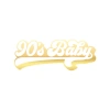 90s Baby Araba Sticker 17x17 Cm Gold