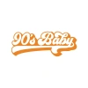 90s Baby Araba Sticker 17x17 Cm Turuncu