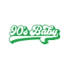 90s Baby Araba Sticker 17x17 Cm Yeşil