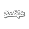 90s Baby Araba Sticker 17x17 Cm Gri