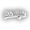 90s Baby Araba Sticker 17x17 Cm Beyaz