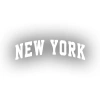 New York Araba Sticker 17x17 Cm Beyaz