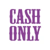 Cash Only Araba Sticker 17x17 Cm Mor