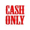 Cash Only Araba Sticker 17x17 Cm Kırmızı