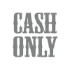 Cash Only Araba Sticker 17x17 Cm Gri