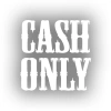 Cash Only Araba Sticker 17x17 Cm Beyaz