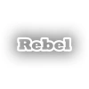 Rebel Araba Sticker 17x17 Cm Beyaz