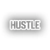 Hustle Araba Sticker 17x17 Cm Beyaz