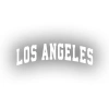 Los Angeles Araba Sticker 17x17 Cm Beyaz