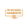 Biz Her Dakika Sahnedeyiz Ha! Araba Sticker 17x17 Cm Turuncu