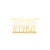 Bizde Her Şey İllegal Araba Sticker 17x17 Cm Gold