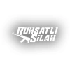 Ruhsatlı Silah Araba Sticker 17x17 Cm Beyaz
