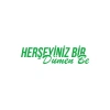 Her Şeyiniz Dümen be Araba Sticker 17x17 Cm Yeşil