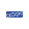 Değişik! Araba Sticker 17x17 Cm Mavi