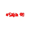 #Sakin Ol Araba Sticker 17x17 Cm Kırmızı