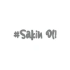 #Sakin Ol Araba Sticker 17x17 Cm Gri