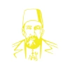 2.Abdülhamit Silüet Sticker 17x17 Cm Sarı