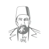 2.Abdülhamit Silüet Sticker 17x17 Cm Gri