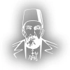 2.Abdülhamit Silüet Sticker 17x17 Cm Beyaz