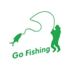 Go Fishing Araba Sticker 17x17 Cm Yeşil