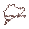 Nürburgring Araba Sticker  17x17 Cm Kahverengi