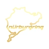 Nürburgring Araba Sticker  17x17 Cm Gold