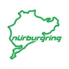 Nürburgring Araba Sticker  17x17 Cm Yeşil