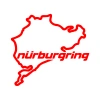 Nürburgring Araba Sticker  17x17 Cm Kırmızı