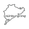 Nürburgring Araba Sticker  17x17 Cm Gri