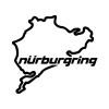 Nürburgring Araba Sticker  17x17 Cm Siyah