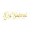 Old School Araba Sticker 17x17 Cm Gold