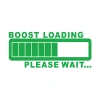 Boost Loading Araba Sticker 17x17 Cm Yeşil