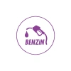 Benzin Araba Sticker 17x17 Cm Mor