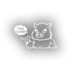 Too Close Anime Araba Sticker 17x17 Cm Beyaz