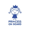 Princess On Board Araba Sticker 17x17 Cm Mavi