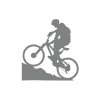 Bisiklet Araba Sticker 17x17 Cm Gri