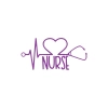 Nurse Araba Sticker 17x17 Cm Mor