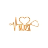 Nurse Araba Sticker 17x17 Cm Turuncu