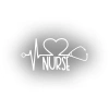 Nurse Araba Sticker 17x17 Cm Beyaz