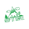 Keep It Simple Kamp Araba Stickeri 17x17 Cm Yeşil
