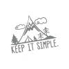 Keep It Simple Kamp Araba Stickeri 17x17 Cm Gri