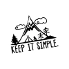 Keep It Simple Kamp Araba Stickeri 17x17 Cm Siyah