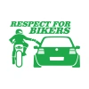 Respect For Bikers Araba Sticker 17x17 Cm Yeşil