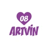 Kalpli 08 Artvin Araba Sticker 17x17 Cm Mor