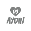 Kalpli 09 Aydın Araba Sticker 17x17 Cm Gri